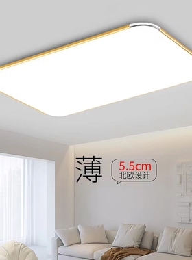 超薄LED吸顶灯大气长方形客厅灯现代简约卧室灯餐厅大厅房间灯具