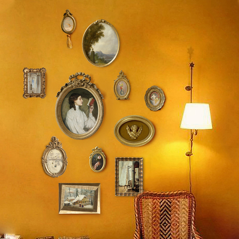 美式轻奢欧式复古组合客厅装饰画卧室餐厅小框壁画法式民宿挂画