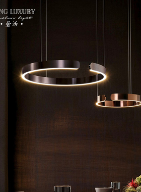 德国OC设计师餐厅吧台吊灯极简客厅电动升降手控调色调光智能灯具