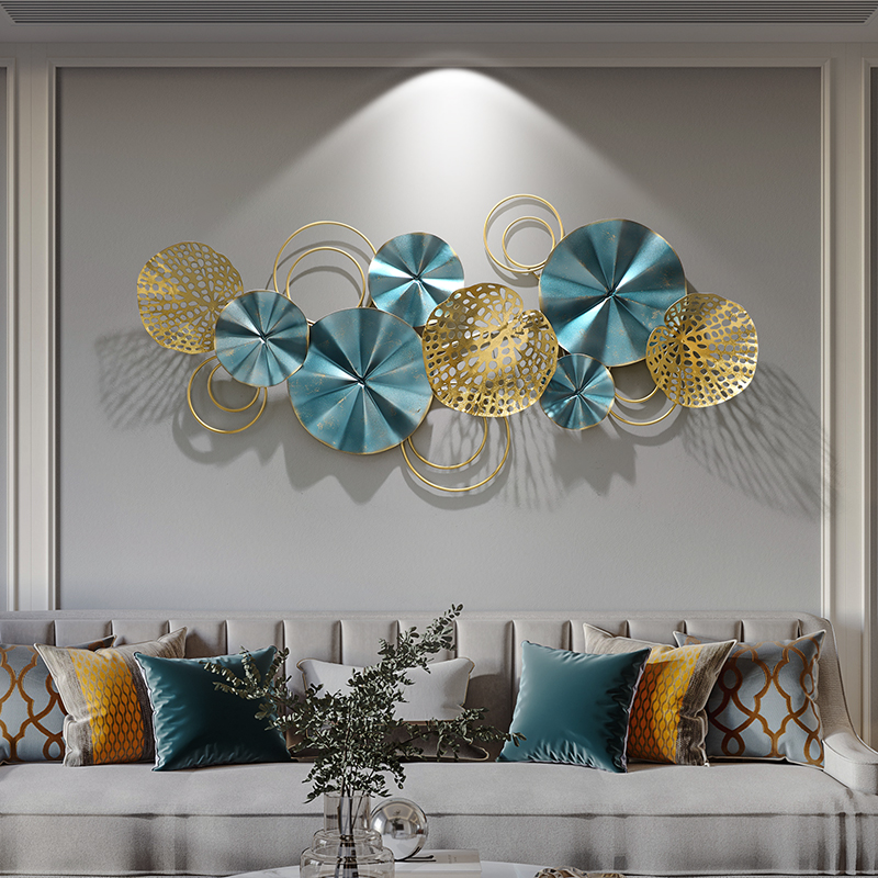 餐厅装饰画高级感3d立体客厅沙发背景墙挂画轻奢卧室床头金属壁画