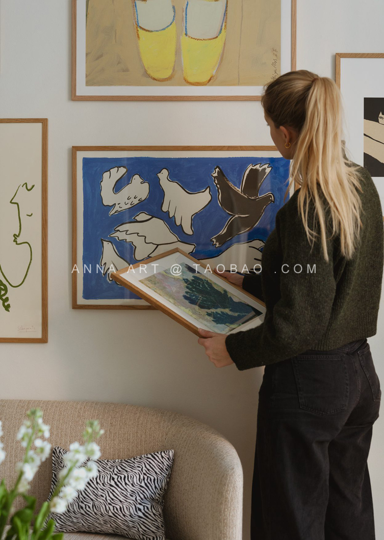 ANNA丹麦设计Sofia Lind抽象艺术海报北欧风格客厅餐厅卧室装饰画