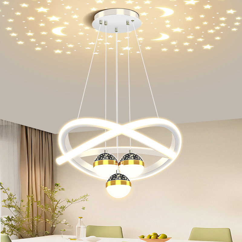 客厅卧室餐厅灯吊灯现代简约大气轻奢高级感家用护眼高端中山灯具
