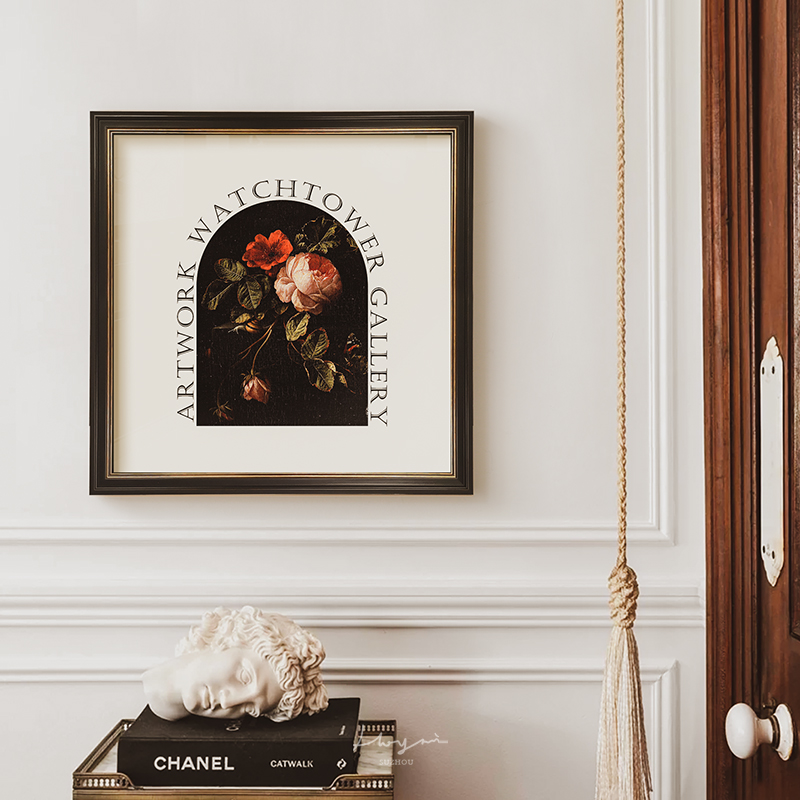 【蔷薇】法式轻奢挂画小众艺术装饰画美式复古客厅卧室餐厅壁画