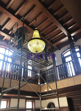 蒂凡尼客厅欧式吊灯美式创意复古大灯具别墅餐厅楼梯北欧新品灯饰