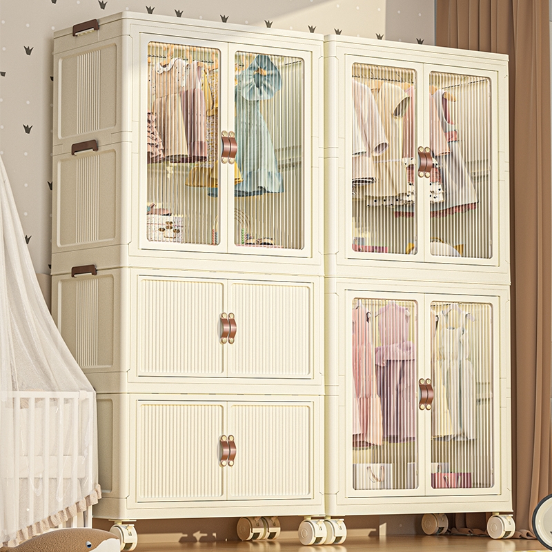免安装宝宝衣柜儿童衣服整理收纳柜婴儿小衣橱家用简易塑料储物柜
