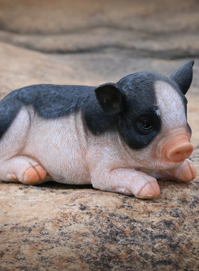 花园装饰仿真动物可爱小猪户外树脂摆件庭院阳台生肖卡通雕塑模型
