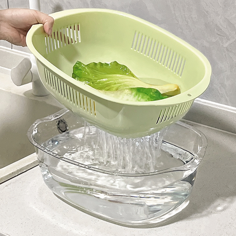 多功能双层沥水篮新款沥水盆家用洗菜盆沥水碗厨房沥水盘洗水果