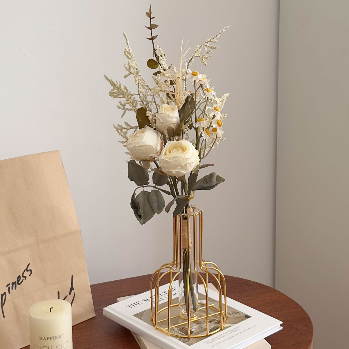 假花仿真花摆设花瓶摆件餐桌桌面客厅卧室家居装饰干花永生花束