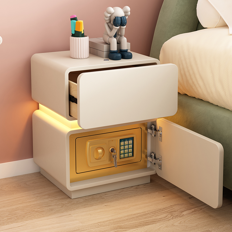 家用智能床头柜保险柜一体简约现代多功能卧室收纳柜保险箱床边柜