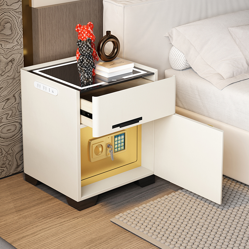家用智能床头柜保险柜一体现代简约多功能无线充收纳储物柜保险箱