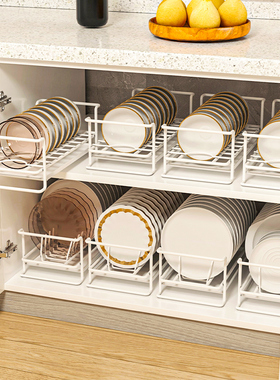免安装碗盘收纳架厨房置物架碗架沥水架家用橱柜内筷盒放碗碟架子
