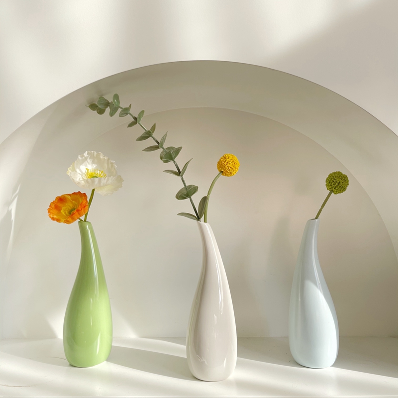 ins北欧陶瓷花瓶干花插花花瓶客厅餐桌家居装饰品摆件拍照道具