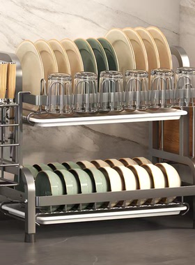厨房置物架多功能放碗架沥水架家用碗碟碗盘收纳架碗柜碗筷收纳盒