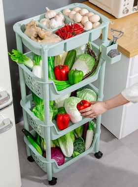 厨房置物架落地多层果蔬菜架用品菜篮子物储筐玩具收纳架家用大全