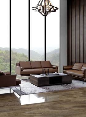 楷模 凯亚沙发客厅现代简约皮质沙发成套客厅组合套装