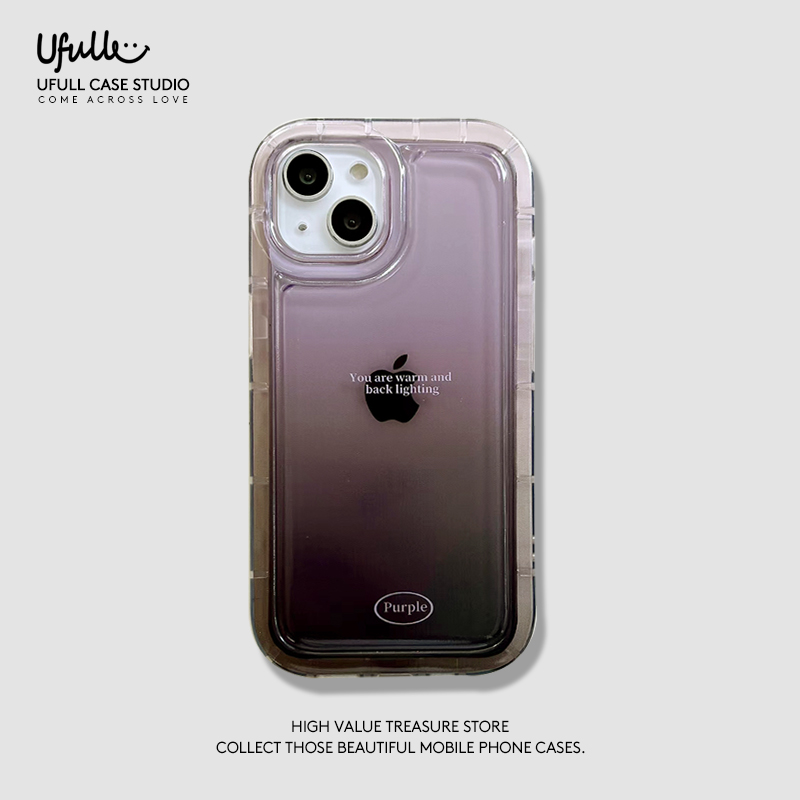 ufull 高级感暗紫色适用iPhone14plus苹果13pro手机壳14pro max新款透明iphone12硅胶11情侣13Promax防摔软壳