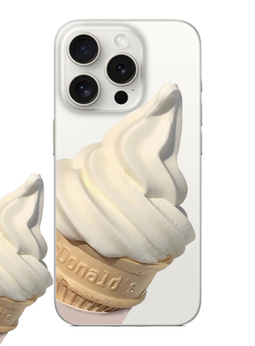夏日可爱冰淇淋适用iphone14硅胶苹果15promax个性13简约12情侣透明手机壳华为MATE60荣耀小米14vivo三星oppo