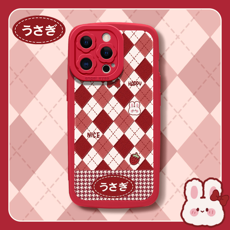 草莓熊兔苹果13的手机壳12女款可爱iPhone13Promax保护套max网红11全包防摔硅胶ip13Pro适用于2022红色女新款