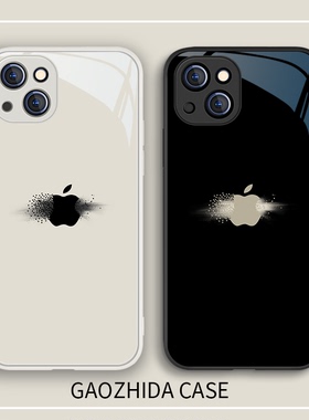 适用苹果14promax手机壳15pro新款iPhone13个性创意12mini潮牌11pro男女款xr情侣xs高级感8plus液态玻璃7p