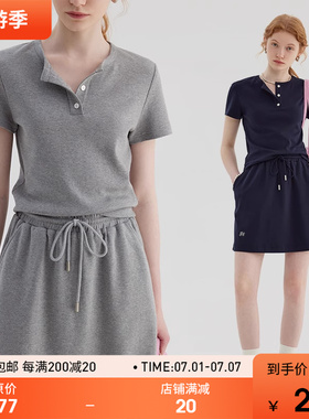 范洛2024夏季新款短袖短裙运动休闲套装女宽松显瘦上衣裙子两件套
