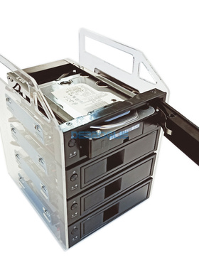 HDD硬盘抽取盒外置组合架热插拔NAS硬盘架台式机硬盘改移动硬盘笼