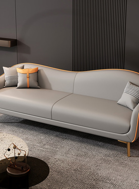 新款沙发小户型异形北欧轻奢客厅免洗科技布现代简约网红双人三人