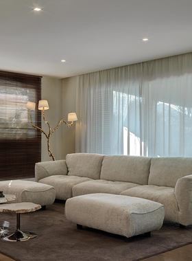 北欧布艺沙发客厅小户型现代简约转角组合edra意式轻奢三人位沙发