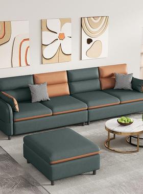 科技布新沙发客厅现代简约三人位北欧轻奢布艺沙发小户型ins公寓