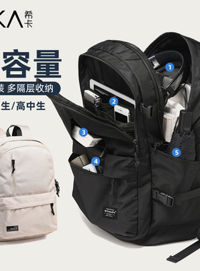 旅行双肩包男大容量户外短途登山包女大学生书包轻便通勤电脑背包