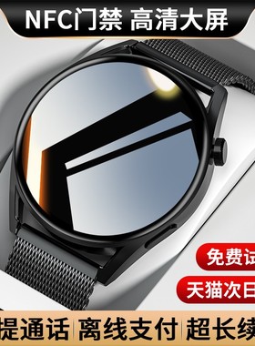 【2024新款GT5Pro】华强北保时捷GT4智能手表可接打电话watch3多功能心率NFC蓝牙运动手环成人男女适用于华为
