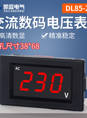 DL85-20交流电压表 数显二线电压表头 LED数码管显示AC220V显示器
