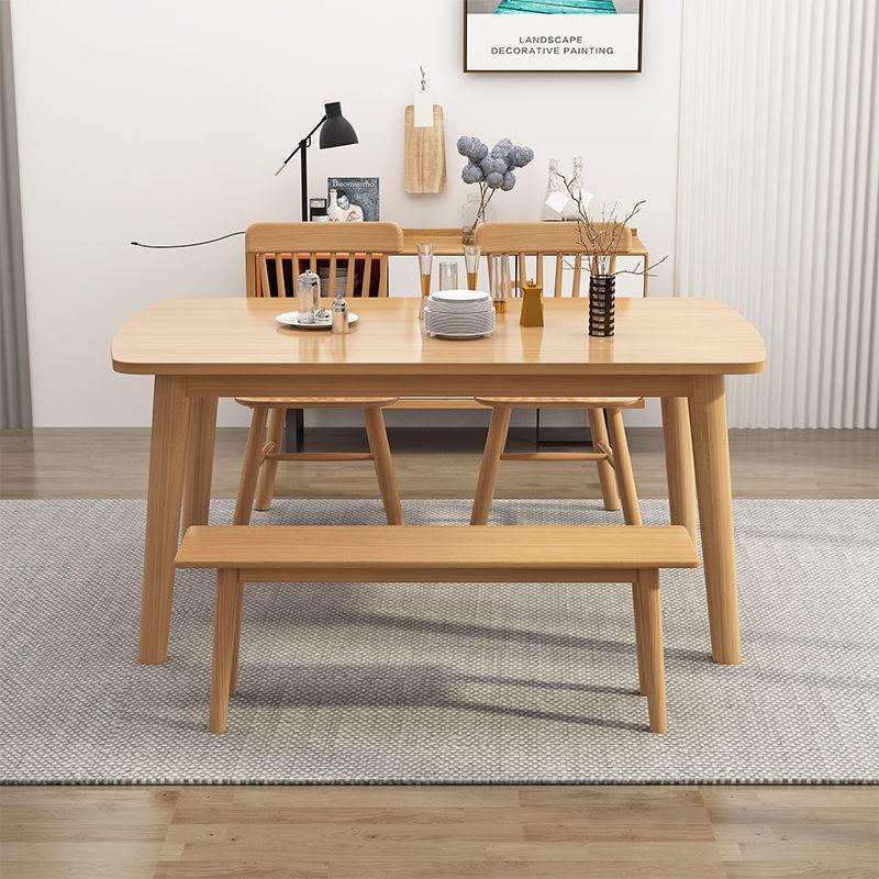 实木餐桌全套北欧全实木现代简约橡木吃饭家用餐桌椅组合定作家具