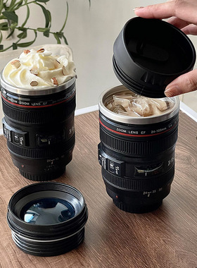 镜头水杯摄像单反摄影保温杯男设计小众创意个性搞怪相机咖啡杯子