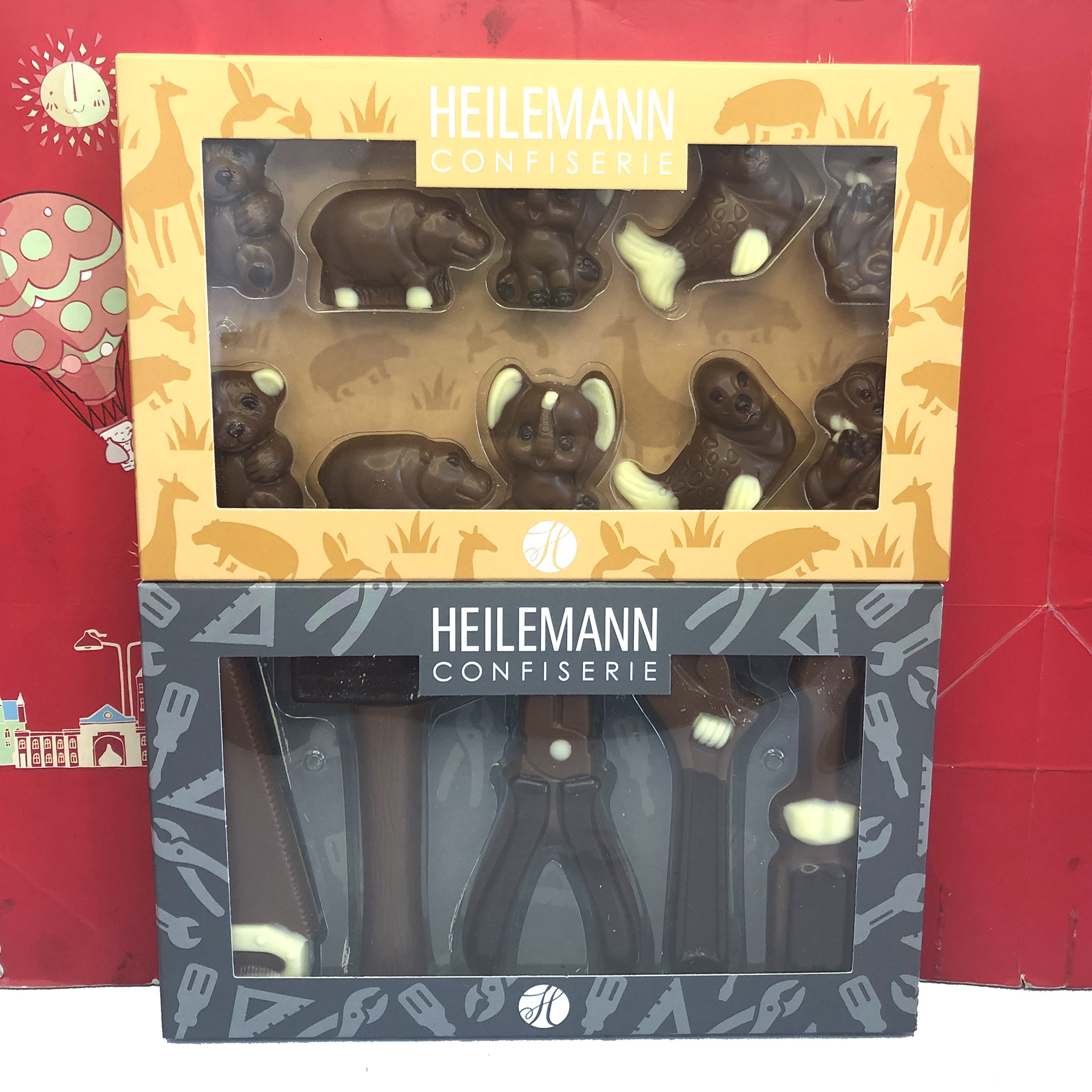 临期清仓德国进口海莱曼恩动物形工具形巧克力100g休闲零食小吃