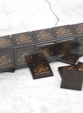 GODIVA歌帝梵85%黑巧克力排块散装50片比利时进口大板烘焙零食品