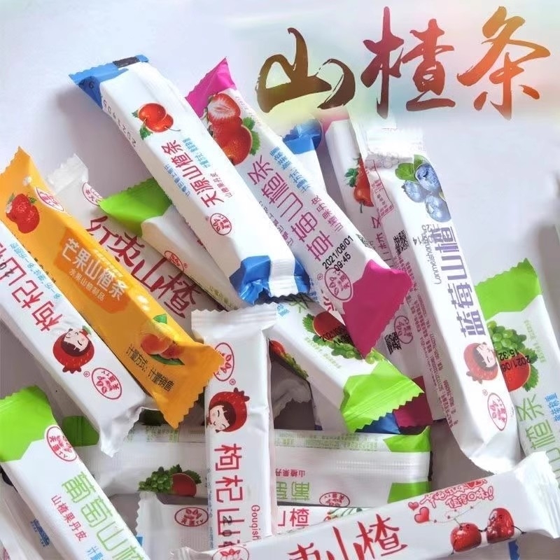 多口味水果山楂条500g酸甜山楂果丹皮儿童休闲网红零食独立包装