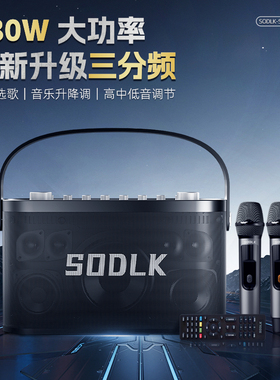 SODLK声莱客三分频大功率户外K歌音箱乐器无线蓝牙音响重低音炮