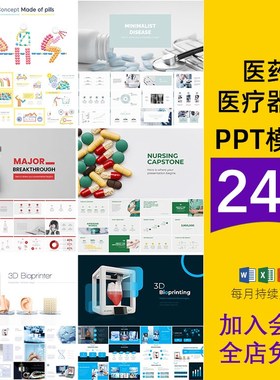 医疗器械医药品公司项目介绍工作汇报总结产品销售计划ppt模板