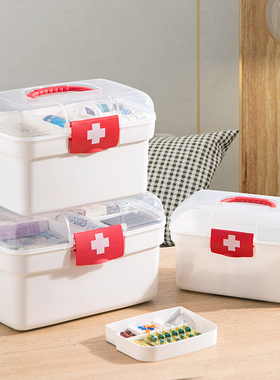 居家家医药箱大容量药品应急包分层收纳盒家用手提便携急救医疗箱