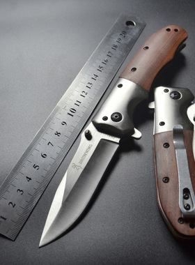 勃朗宁户外刀折叠小刀野外硬度刀具战术军刀DA51不锈钢水果刀