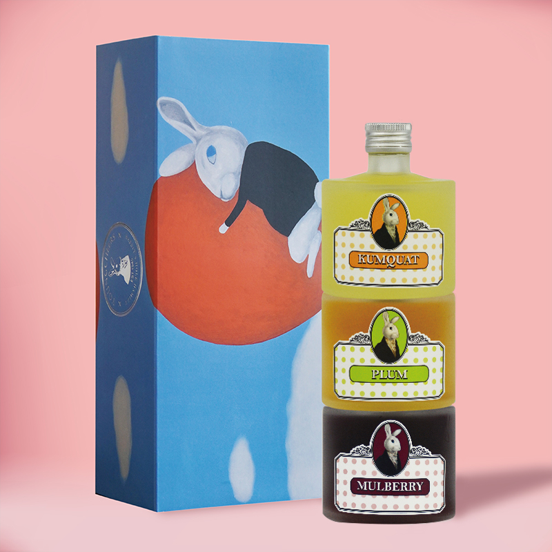 兔兔冷泉酒低度微醺香甜梅子桑葚金桔口味礼盒装发酵果酒台湾进口