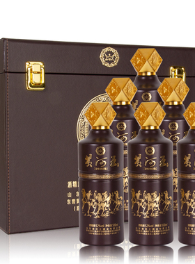 【6瓶】黄河王浓香型白酒52度500ml/瓶纪念酒手提礼盒装