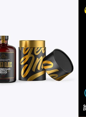 酒类品牌威士忌Whiskey瓶子样机品牌设计logo标签贴图展示psd样机