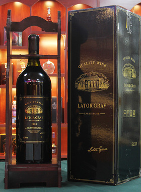 法国原酒进口红酒5升装超大容量拉图歌拉芙骑士庄园干红葡萄酒
