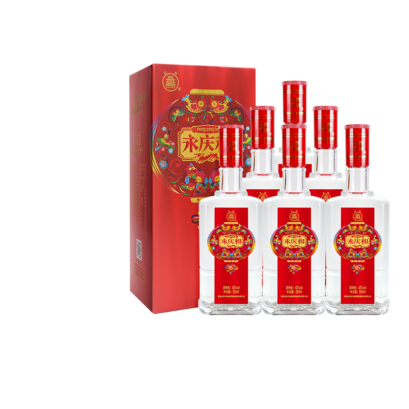 互助青稞酒 嘉和永庆和42度500ml*6瓶装 清香型白酒 整箱青海特产