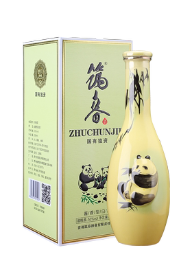 贵州筑春酒 酱香型53度 瓷瓶熊猫限量版 500ML*1单瓶白酒 送礼