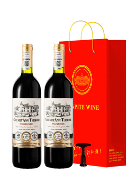 S新年 法国红酒赤霞珠干红葡萄酒小半甜型热红酒整箱过节礼盒装