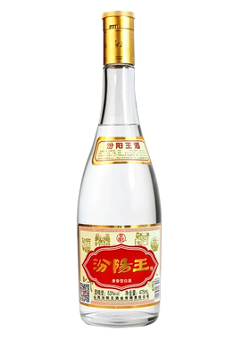山西名酒53度黄盖汾阳王清香型纯粮白酒光瓶自饮口粮酒475ml 单瓶