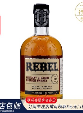 锐博野波本威士忌Rebel Bourbon美国肯塔基州波旁小麦洋酒700ml