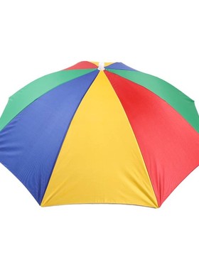 推荐带在戴头顶上的雨伞帽头戴式遮阳钓鱼帽子伞男女防晒户外垂钓